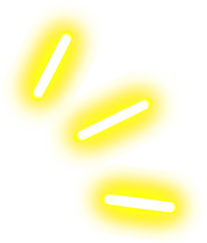 Yellow neon expression mark surprise